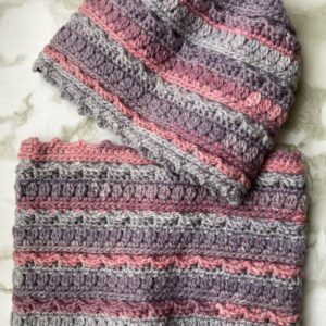 Crochet Beanie & Snood Set