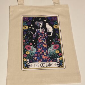 Cat lady tote bag