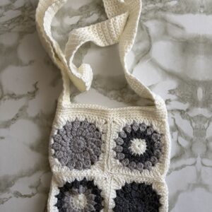 Ladies cross body bag black and white