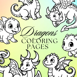 Dragon colouring pages